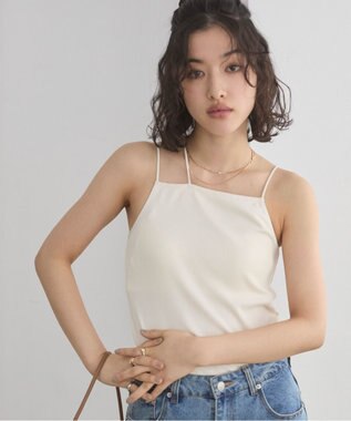 WEGO 【ANGIE VINTAGE/SMLサイズ展開】ストラップカップ付きベアキャミソール ナチュラル