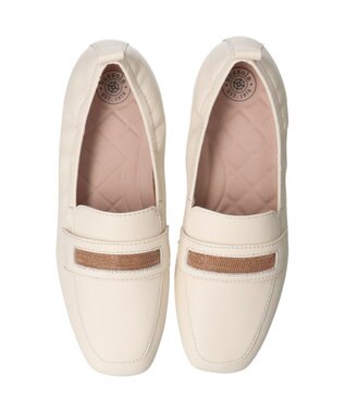INTER-CHAUSSURES 【BUSSOLA】シャーリングフラットローファー アイボリー