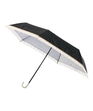 MOONBAT estaa 晴雨兼用 折りたたみ傘 オーガンジーマーガレット 日傘 遮光 遮熱 UV ブラック