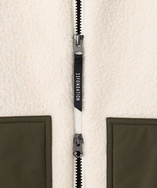 23区GOLF 今季の一押しブルゾン【洗える】【23Fondation/MEN】コンビ フーディブルゾン アイボリー系