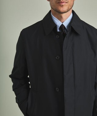 GOTAIRIKU 【防水/軽量/シワになりにくい】ラスタードビーメモリーラミネーションコート_ ステンカラー(24年モデル) ブラック系8