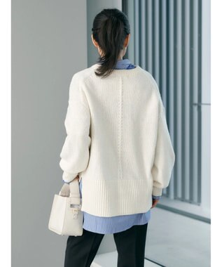 AMERICAN HOLIC サイドスリット袖ボリュームニットプルオーバー Ivory