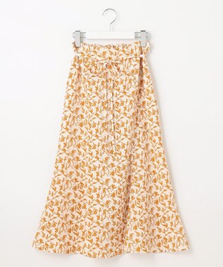 Feroux フラワープリント スカート ホワイト系1