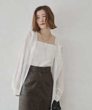 WEGO 【カップ付き】接触冷感なちゅ盛れ2WAYカップインキャミ ホワイト