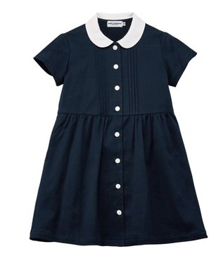 MIKI HOUSE HOT BISCUITS 【90-130cm】丸襟半袖ワンピース