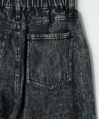 WEGO 【ウエストゴム】ウエストフリルデニムマムパンツ ブラックその他