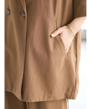 CRAFT STANDARD BOUTIQUE 半袖テーラードジャケット Mocha