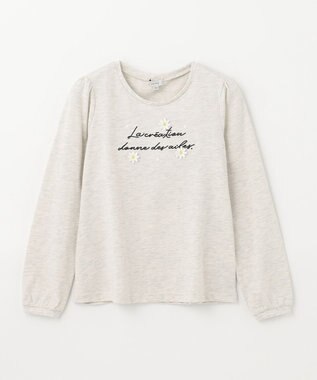 ANY KIDS ロゴ入り 長袖 Ｔシャツ 杢グレー