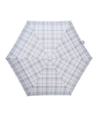 MOONBAT estaa 晴雨兼用 折りたたみ傘 チェック 日傘 遮光 遮熱 UV ライトグレー