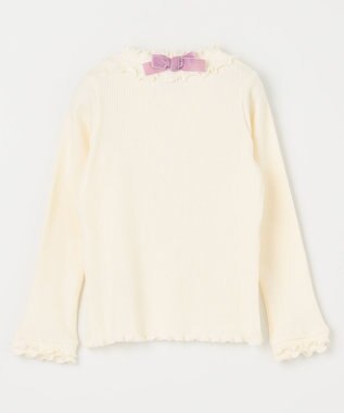 ANY KIDS テレコハイネック長袖Tシャツ エクリュ