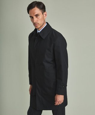 GOTAIRIKU 【防水/軽量/シワになりにくい】ラスタードビーメモリーラミネーションコート_ ステンカラー(24年モデル) ブラック系8