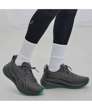 ASICS WALKING ゲルファストウォーク 2E相当 ダークグレー×ガンメタル