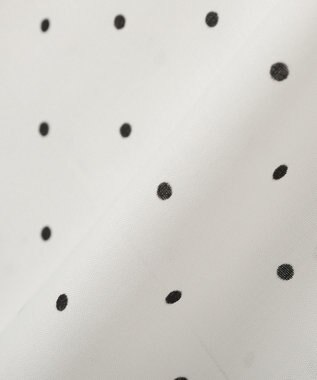 earth music&ecology 【イージーケア】TRキュプラダブルボタンフリルシャツ Dot