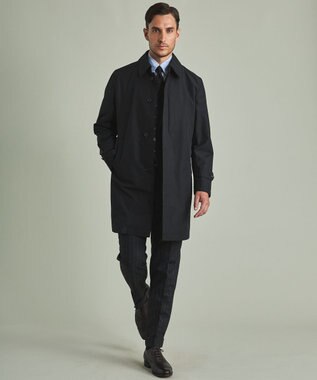 GOTAIRIKU 【防水/軽量/シワになりにくい】ラスタードビーメモリーラミネーションコート_ ステンカラー(24年モデル) ブラック系8