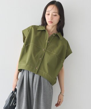 earth music&ecology コクーンフォルムシャツ