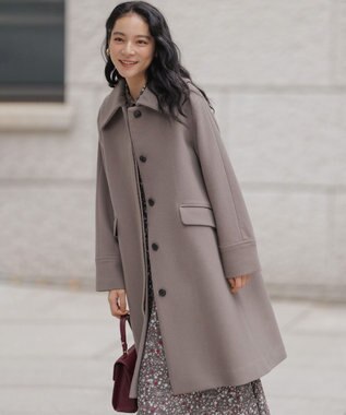 組曲 ウールモッサステンカラー コート ブラウン系