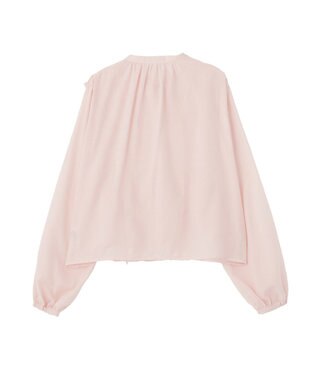 earth music&ecology フリルリボンブラウス Pink