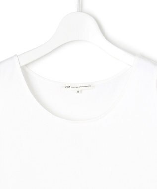 23区 【洗える】ナチュラルコットンベア タフタコンビ タンクトップ ホワイト系