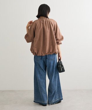 Green Parks スウェードライクギャザーブルゾン Light Brown