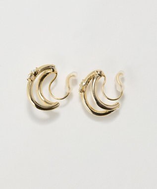 Phoebe 〈痛くないシリーズ/アレルギー対応〉シャイニーダブルフープライトフィットイヤリング　ゴールド ゴールド