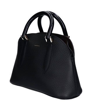 INTER-CHAUSSURES 【LORISTELLA】シュリンクレザーハンドバッグ ブラック