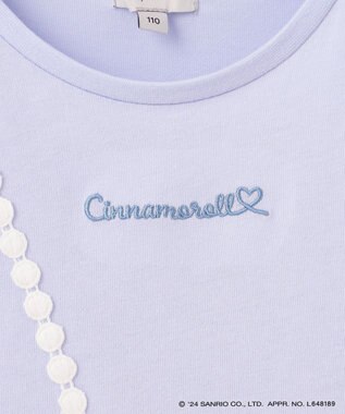 ANY KIDS 【サンリオキャラクターズ×any FAM】ポシェットTシャツ サックスブルー×シナモロール