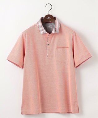 JOSEPH ABBOUD 【キングサイズ・オーガニックコットン使用】ダディ ポロシャツ オレンジ系