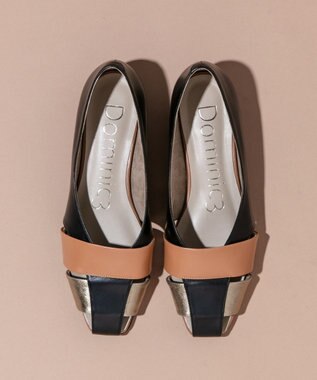 Dominic3 レザー グルカパンプス ブラックコンビ