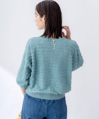 組曲 【WEB限定】カットジャガードドルマンスリーブ ニット