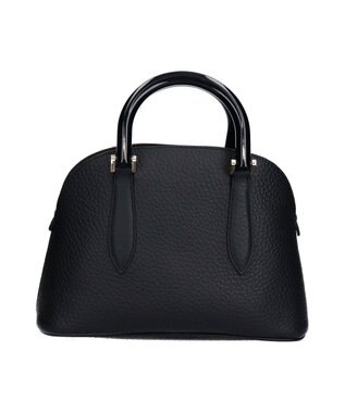 INTER-CHAUSSURES 【LORISTELLA】シュリンクレザーハンドバッグ ブラック