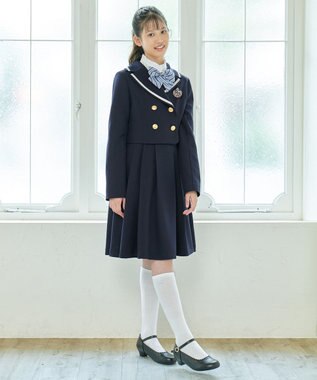 ANY KIDS リボン刺繍ハイソックス ホワイト