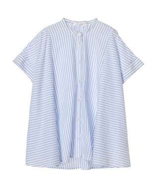 AMERICAN HOLIC 接触冷感フレンチスリーブ切り替えフレアブラウス Stripe Ivory