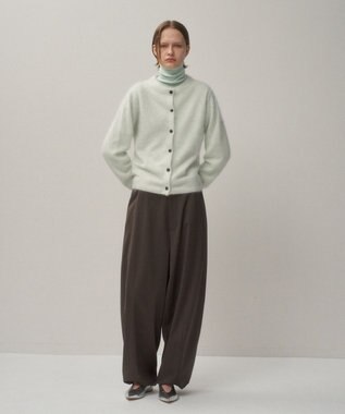 ATON ROYAL CASHMERE FUR | クルーネックカーディガン MINT