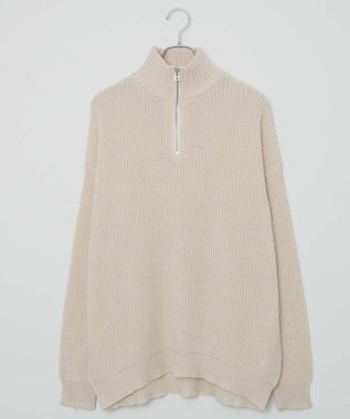 WEGO オーバーフィットハーフジッププルオーバー ホワイト