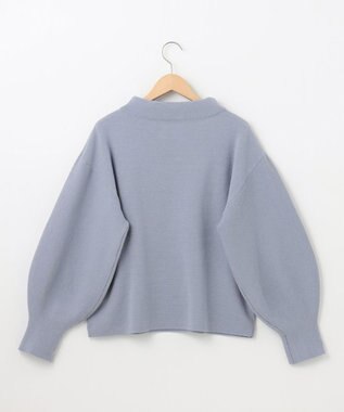 SHARE PARK LADIES ミラノリブボリュームスリーブニット サックスブルー系