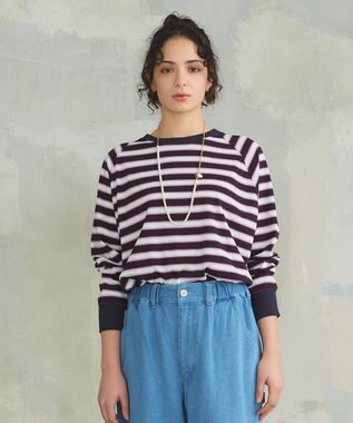 J.PRESS YORK STREET 【WOMEN】レトロボーダードルマン Tシャツ