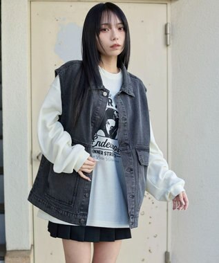  【ユニセックス着用ITEM/MLサイズ展開】ワーカーズデニムベスト
