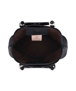 INTER-CHAUSSURES 【LORISTELLA】シュリンクレザーハンドバッグ ブラック