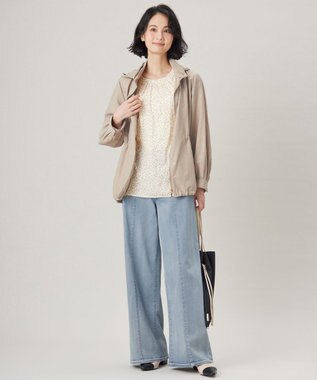 自由区 【カタログ掲載・撥水加工・洗える】コットンナイロンタッサー ブルゾン ベージュ