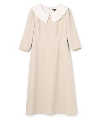 TOCCA 【八木アリサさん着用】【00サイズあり・消臭】FLYING SAUCER 七分丈ドレス ベージュ系