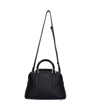 INTER-CHAUSSURES 【LORISTELLA】シュリンクレザーハンドバッグ ブラック