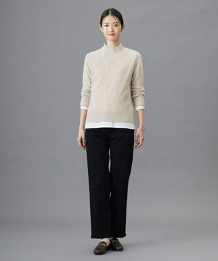 J.PRESS LADIES 【WEB限定カラーあり・洗える】CAT ハイネックプルオーバー ニット ベージュ系