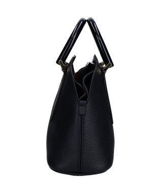 INTER-CHAUSSURES 【LORISTELLA】シュリンクレザーハンドバッグ ブラック