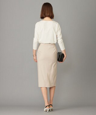 ICB L 【セットアップ対応】ウールストレッチ タイトスカート トープ系