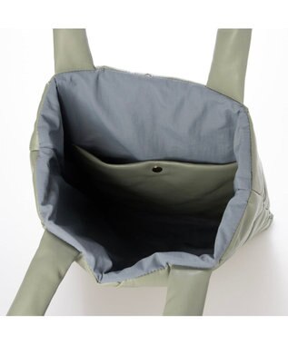 UNBILLION カシュカシュ cachecache / 合皮×ナイロンリバーシブルトート カーキ