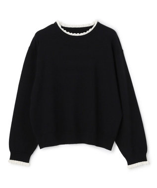 フリルトリミング ニット