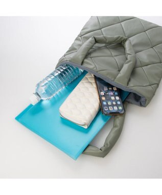 UNBILLION カシュカシュ cachecache / 合皮×ナイロンリバーシブルトート カーキ