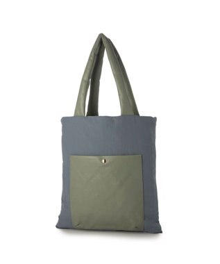 UNBILLION カシュカシュ cachecache / 合皮×ナイロンリバーシブルトート カーキ