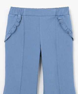 組曲 KIDS 【110-140㎝】フレアーデニムニット パンツ サックスブルー系