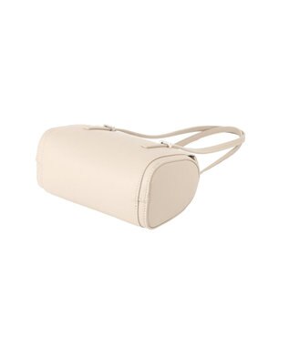 YECCA VECCA フェイクレザーミニボストンバッグ Gray Beige